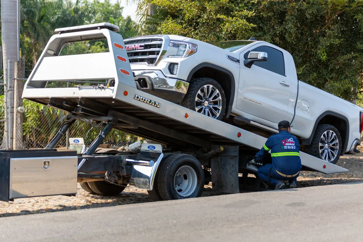 Vehicle access and fuel details being checked before roadside support